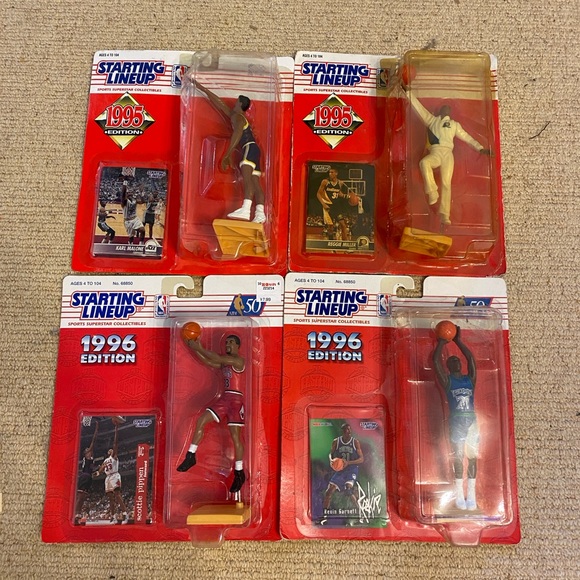 NBA Starting Lineups action figures Scottie Pippen Kevin Garnett Reggie Miller - Picture 11 of 11
